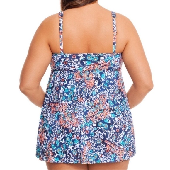 SWIM Solutions All Over Stretch Swimsuit One Piece Slimming Size 18 - Picture 3 of 14